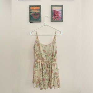 Trixxi light pink romper w/ floral print - size small